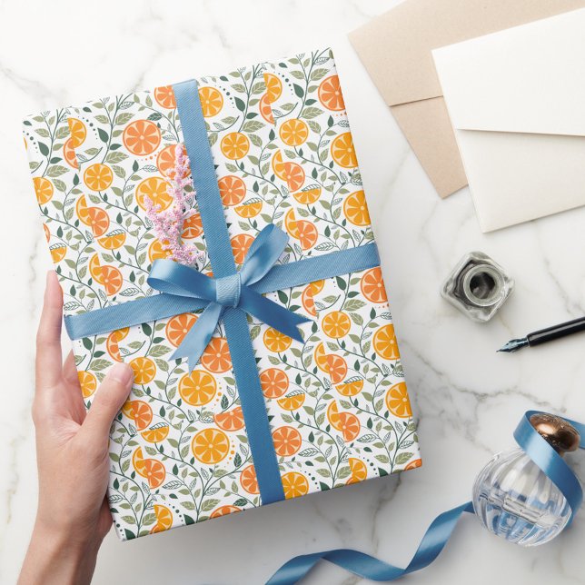 Papier Cadeau Élégant motif décoratif floral aquarelle montré (Créateur téléchargé)