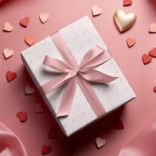 Papier Cadeau Élégant Motif floral rose