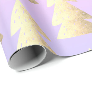 Papier Cadeau Élégant Motif holographique de Noël