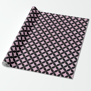 Papier Cadeau Élégant Motif moderne de diamants roses Abstraits 