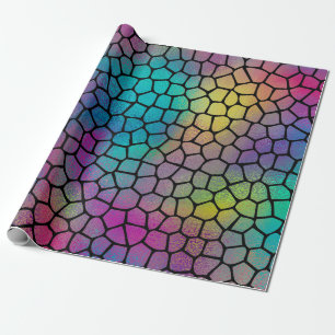 Papier Cadeau Élégant Motif moderne en mosaïque Abstraite col