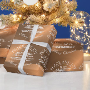 Papier Cadeau Élégant Noël Rose