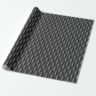 Papier Cadeau Elégant Noir à gris ombre petit Abstrait