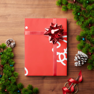 Papier Cadeau Elegant paper features a vibrant holiday design