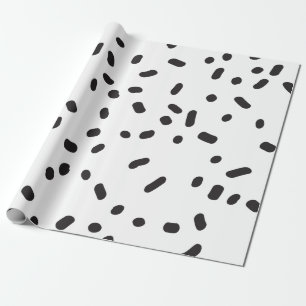 Papier Cadeau Élégant papier d'emballage moderne noir et blanc