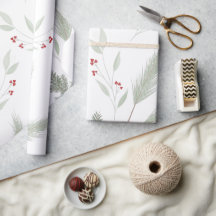 Élégant papier d'emballage vert de Noël