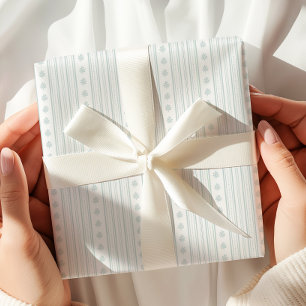 Papier Cadeau Élégant papier d'enveloppement bleu clair blanc