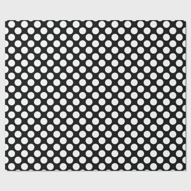 Papier Cadeau Élégant papier d'enveloppement de points Polka noi (Couture)