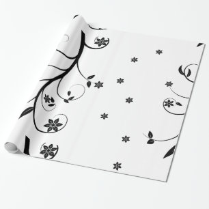 Papier Cadeau Élégant papier d'enveloppement floral