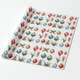 Papier Cadeau Élégant papier enveloppant ornement de Noël