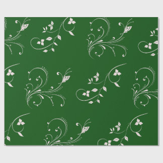 Papier Cadeau Elegant Pink Floral Swirl Wrapping Paper
