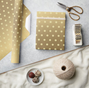 Papier Cadeau Elégant Pois Classy sur or
