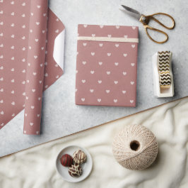 Papier Cadeau Élégant Red Hearts Valentine's Day Wrapping Papier