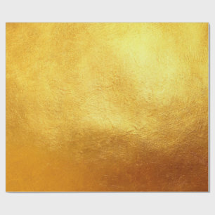 Papier Cadeau Élégant Riche Luxueux Noël Or Faux Feuille