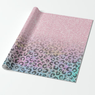 Papier Cadeau Élégant Rose Gold Iridescente Parties scintillan