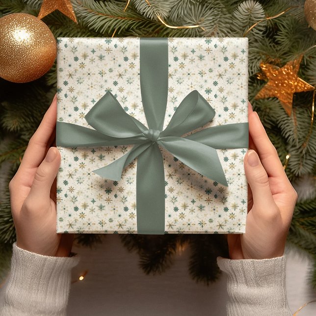 Papier Cadeau Elegant Snowflake Christmas Wrapping Paper (Créateur téléchargé)