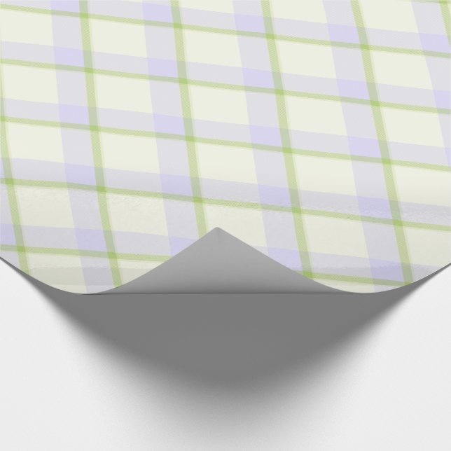 Papier Cadeau Elégant Tartan de Pâques (Coin)