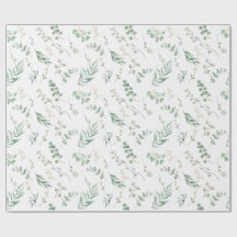 Elégante aquarelle blanche Florale Eucalyptus