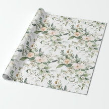 Elégante aquarelle fleurs et verdure