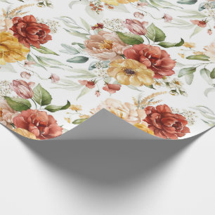 Papier Cadeau Elégante aquarelle florale