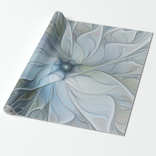 Papier Cadeau Élégante beauté moderne abstraite art fractal fleu