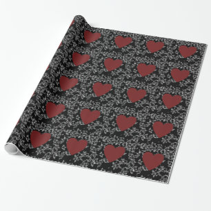 Papier Cadeau Élégante dentelle noire/papier d'enveloppement du 
