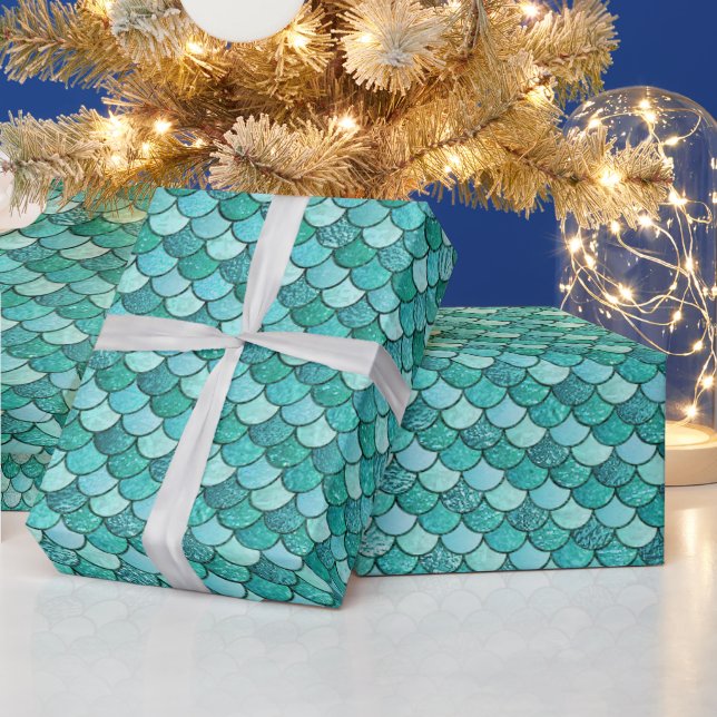 Papier Cadeau Élégante échelle de sirènes de Parties scintillant (Vacances)