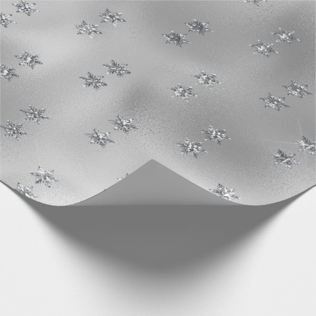 Papier Cadeau Élégante étoile d'argent (Coin)