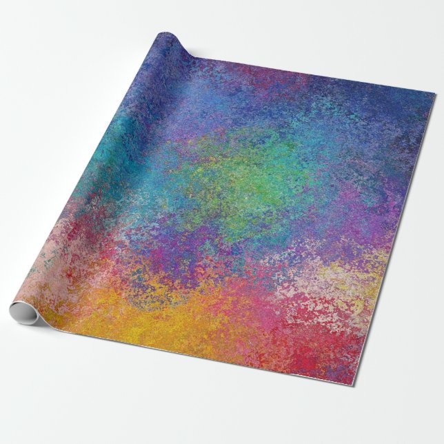 Papier Cadeau Élégante oeuvre Acrylique Abstraite Grunge (Déroulé)