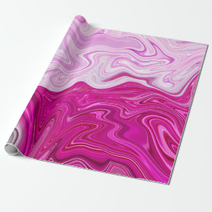Papier Cadeau Élégante oeuvre moderne en marbre liquide rose A