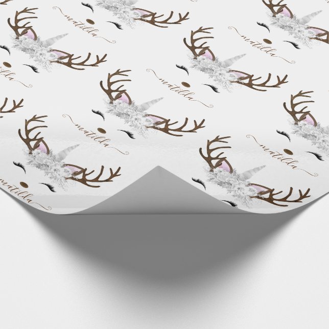 Papier Cadeau Élégante parties scintillant d'argent de Noël (Coin)