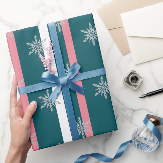 Papier Cadeau Élégante Parties scintillant d'argent Noël Motif d (Cadeaux)