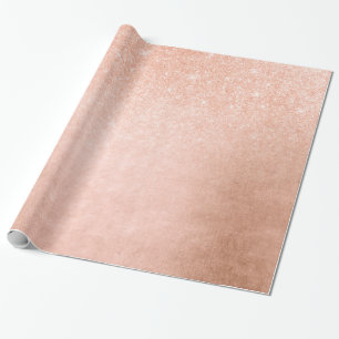 Papier Cadeau Elégante parties scintillant en or rose en cuivre 