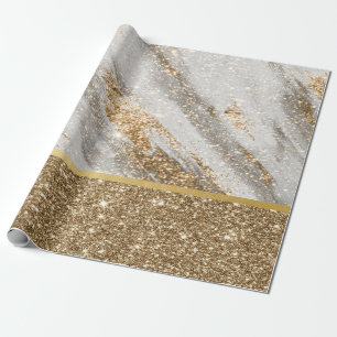 Papier Cadeau Elégante Parties scintillant Or élégant brillant