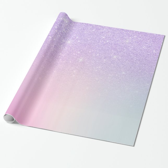 Papier Cadeau Elégante parties scintillant violette chic et mode (Déroulé)