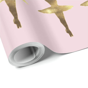 Papier Cadeau Élégante Pirouette Ballet Danseuse Ballerina Motif