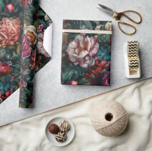 Papier Cadeau Élégante pivoines Roses florales