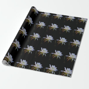 Papier Cadeau Elégante reine de la fleur de cactus de nuit