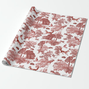 Papier Cadeau Elégante toile de campagne de lapin Red Fox Vinta