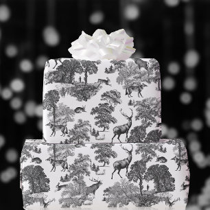 Papier Cadeau Elégante Toile de campagne de lièvre renard Vintag