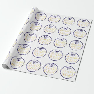 Papier Cadeau Élégante Typographie Inspirationnelle Citation Cad