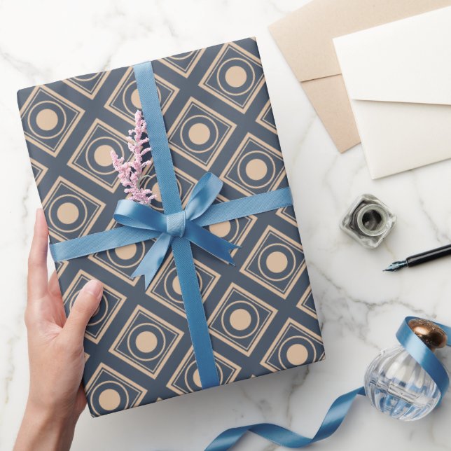 Papier Cadeau Elegantes Diamantes y círculos  (Cadeaux)