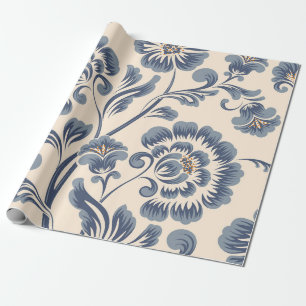 Papier Cadeau Elément motif vintage continu fleur. Élégant t