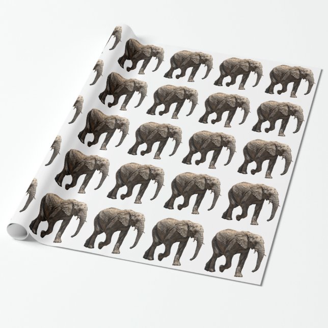 PAPIER CADEAU ÉLÉPHANT (Déroulé)