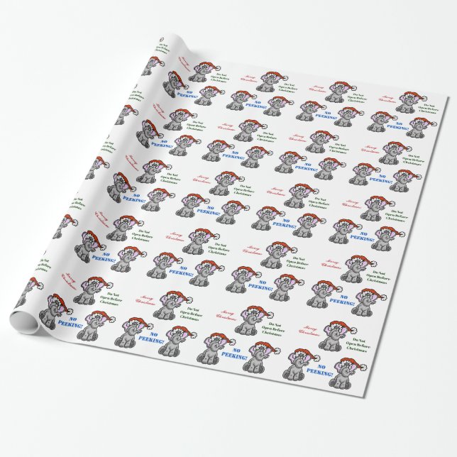 Papier Cadeau Éléphant avec l'enveloppe de cadeau de (Déroulé)