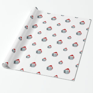 Papier Cadeau éléphant de Noël dessin animé