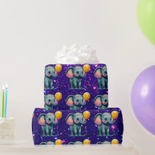 Papier Cadeau Elephant mignon Charme Thème Inspiré