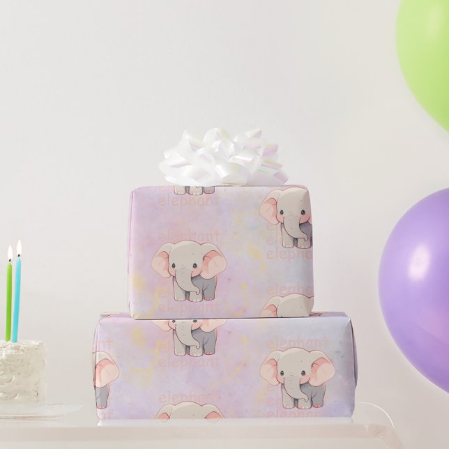 Papier Cadeau #Elephant's Wrapping Paper (Cadeaux de fête)