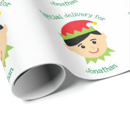 Papier Cadeau Elf de Noël Enfants de l'enfant de l'accouchement 
