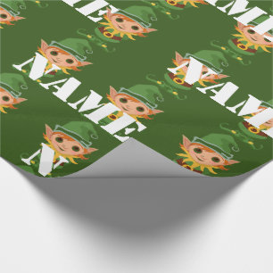 Papier Cadeau Elfe de Noël des enfants personnalisés